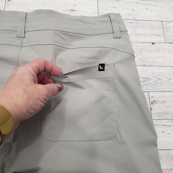Eddie Bauer Convertible Pant Snap Roll Hem Hiking Outdoor Gray Womens 10 NEW - Picture 7 of 11